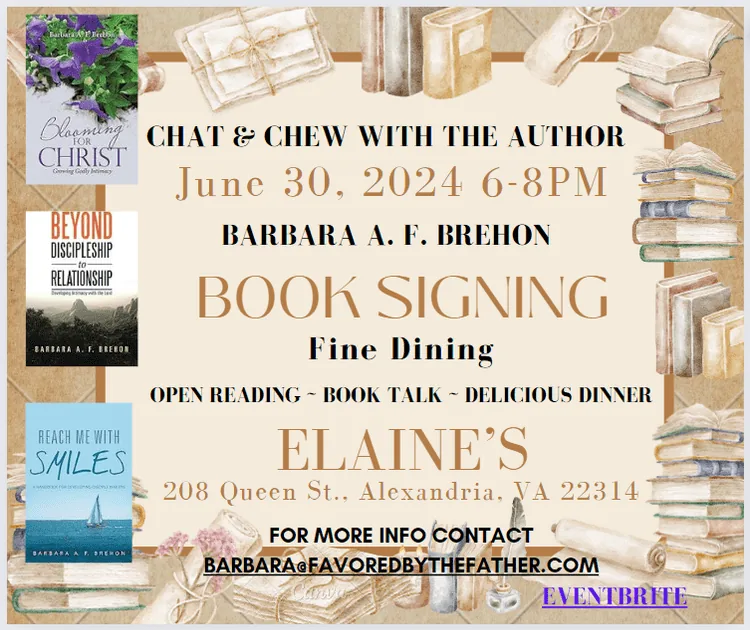 Book signing at Elaine's, Alexandria VA